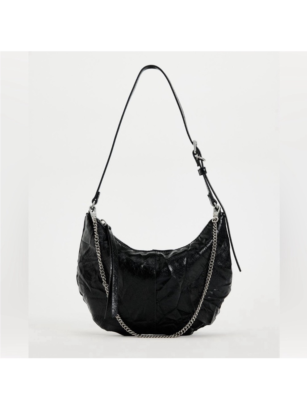 Zara Black Rocker Mini Shoulder Bag
